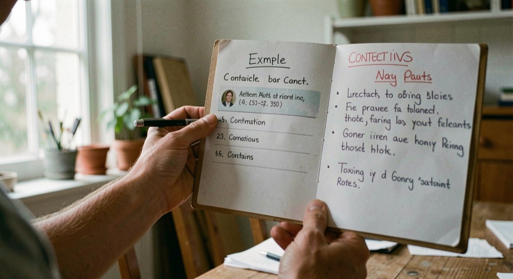 Another detail related to screening copies, introductions and contact notes